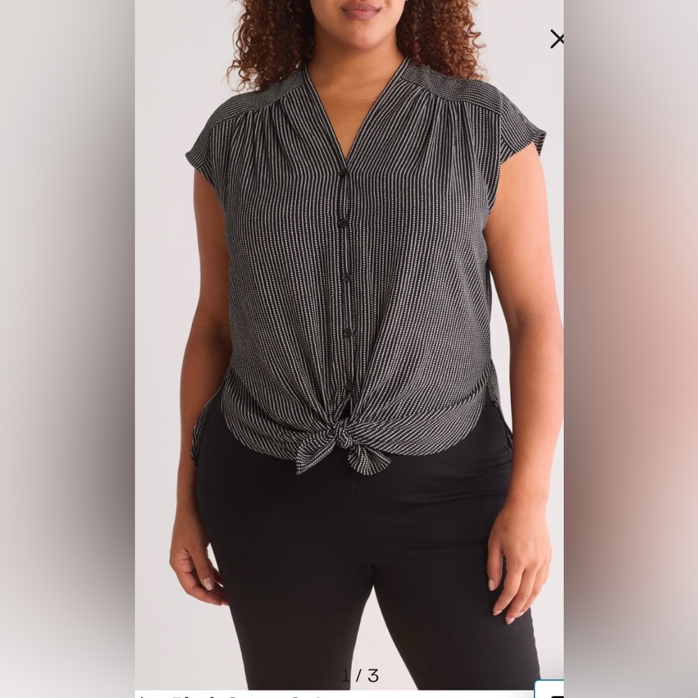 NWT Max Studio Stripe Black and White - 3X